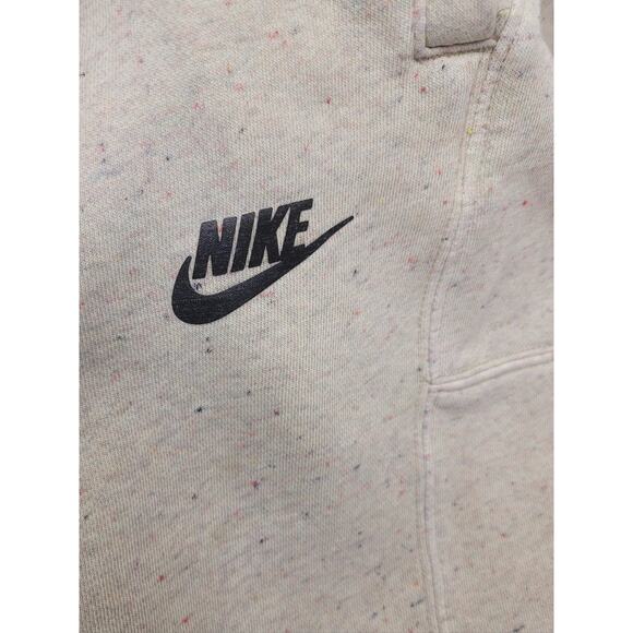 NIKE Speckled Fleece Men's Lounge Shorts Light Bone Size L Cozy Athleisure - Picture 6 of 7